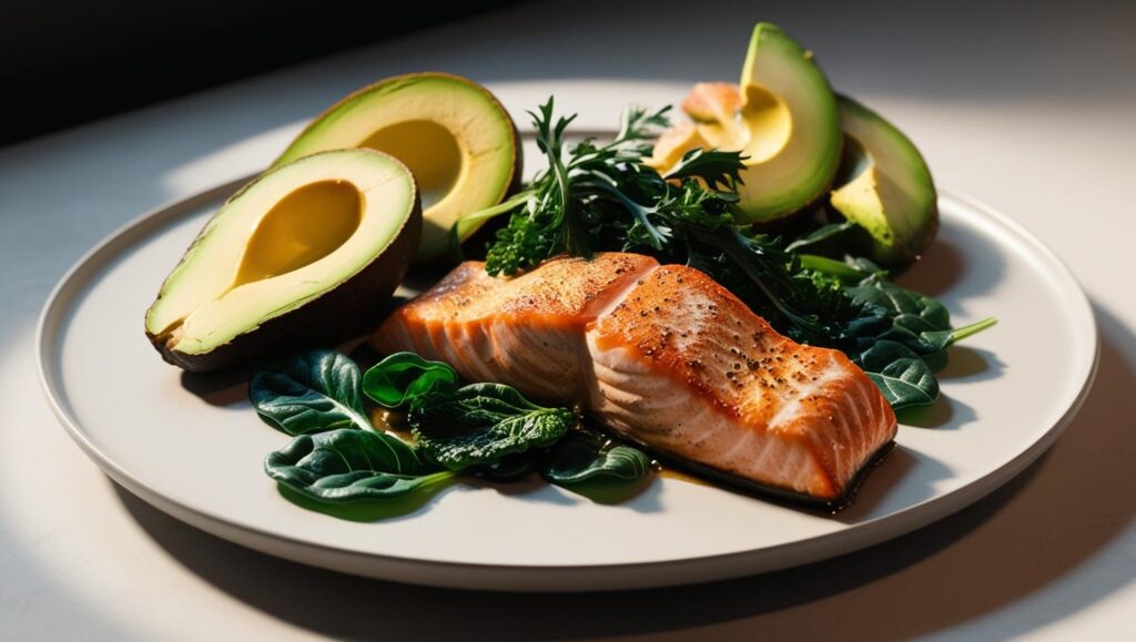 Healthy keto-friendly meal with low carbs and nutritious ingredients