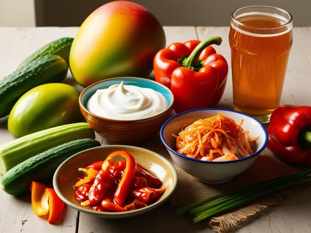 ''A healthy gut diet plan featuring fiber-rich foods, prebiotics, and probiotics for optimal digestive health."